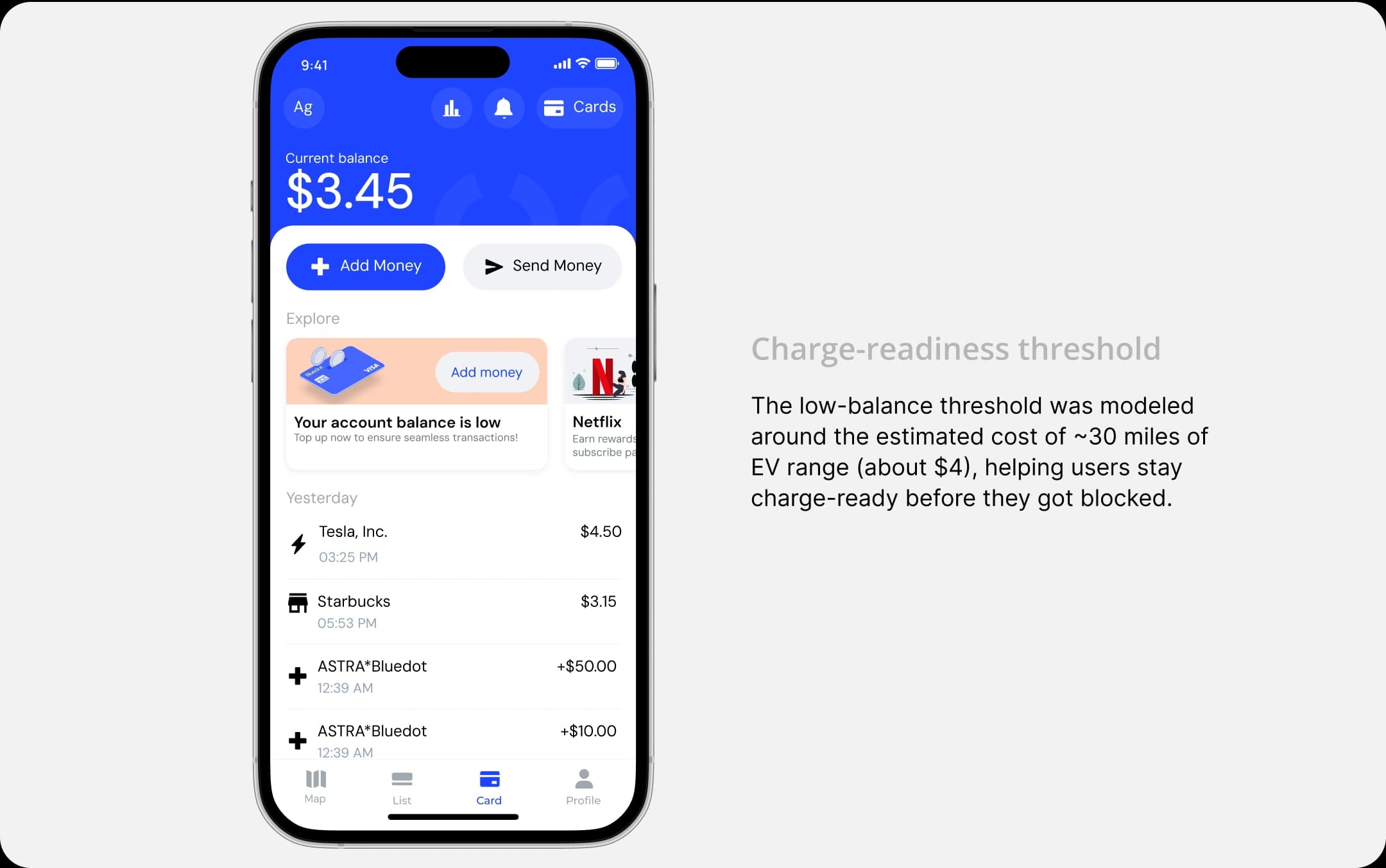 Charge readiness threshold