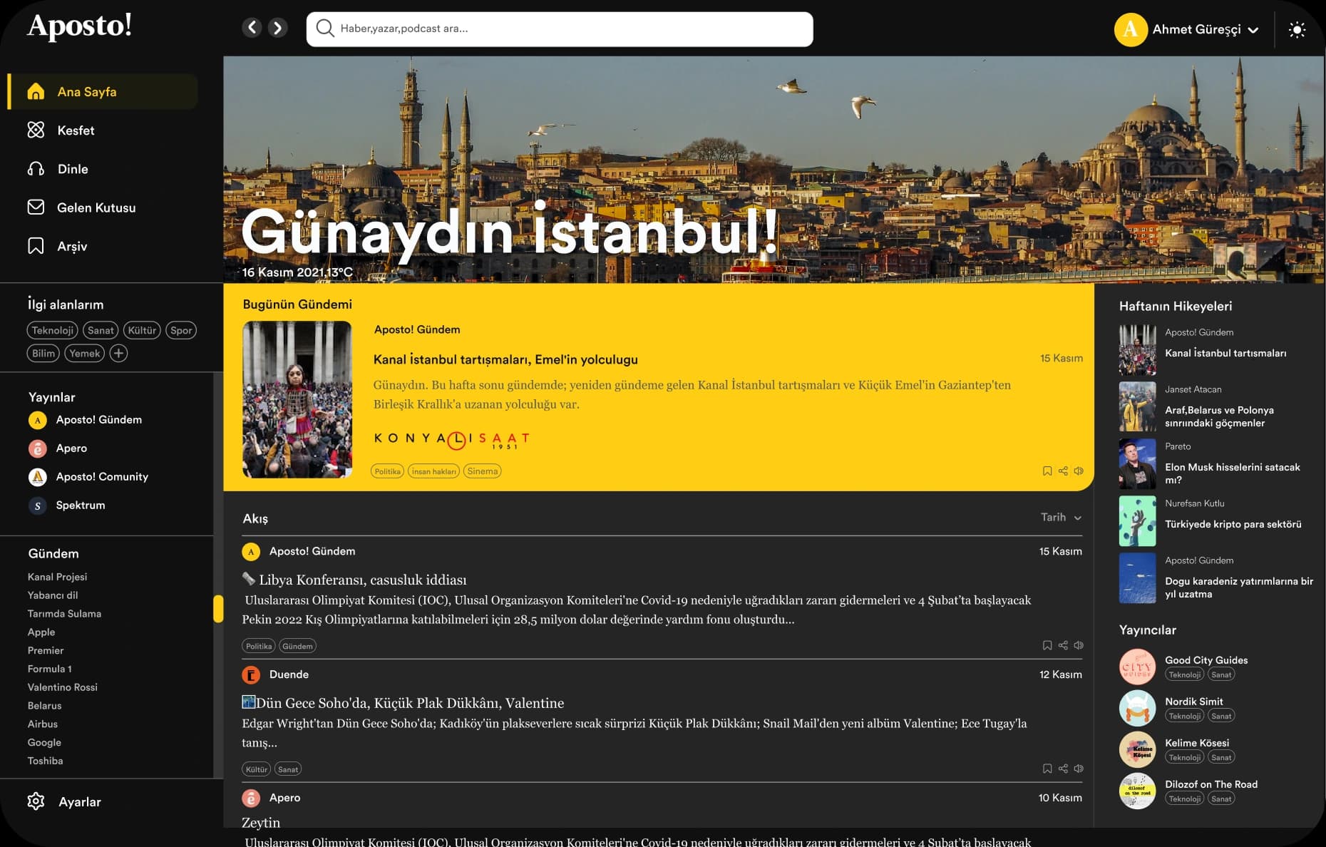 Aposto interface redesign